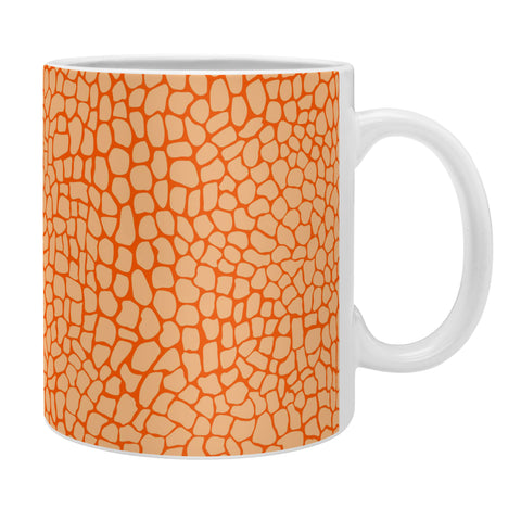 Sewzinski Orange Lizard Print Coffee Mug