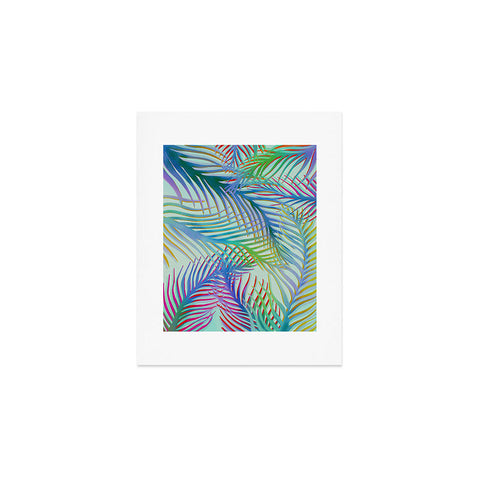 Sewzinski Palm Leaves Blue and Green Art Print