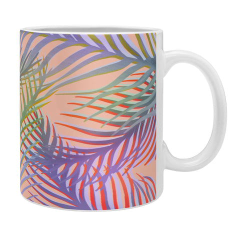 Sewzinski Palm Leaves Purple and Peach Coffee Mug