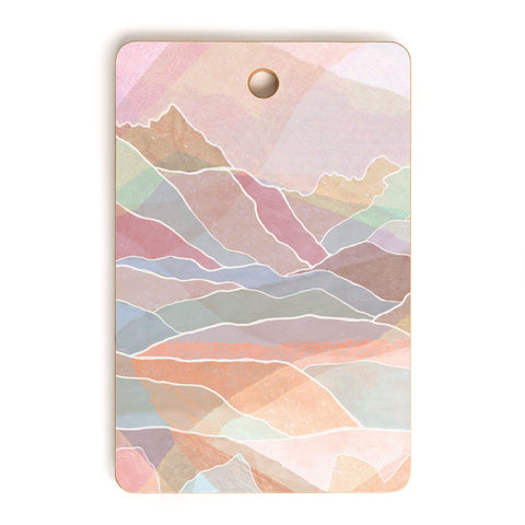 Sewzinski Pastel Mountains Cutting Board Rectangle