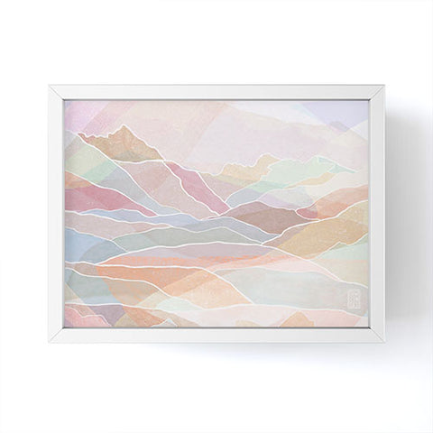 Sewzinski Pastel Mountains Framed Mini Art Print