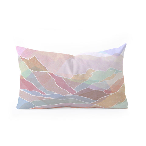 Sewzinski Pastel Mountains Oblong Throw Pillow