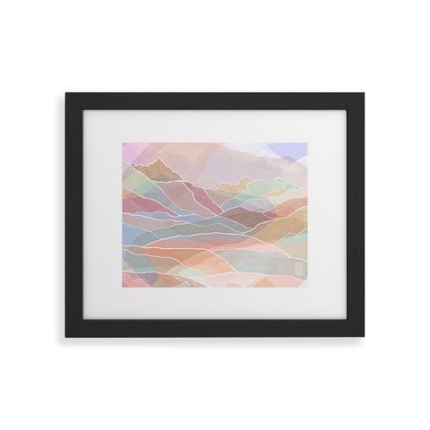 Sewzinski Pastel Mountains Framed Art Print