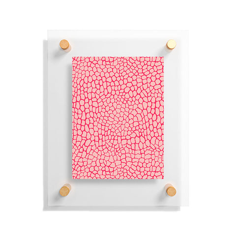 Sewzinski Pink Lizard Print Floating Acrylic Print