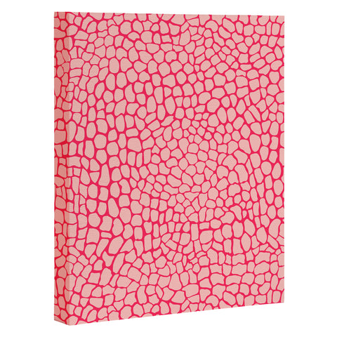 Sewzinski Pink Lizard Print Art Canvas