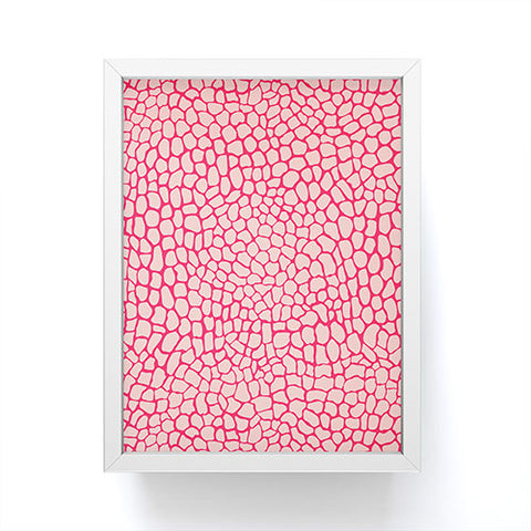 Sewzinski Pink Lizard Print Framed Mini Art Print