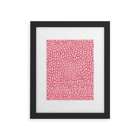 Sewzinski Pink Lizard Print Framed Art Print