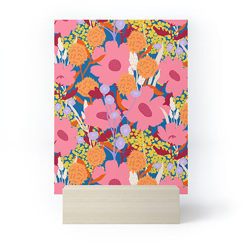 Sewzinski Pink Wildflowers Mini Art Print