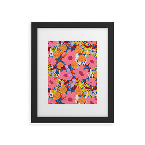 Sewzinski Pink Wildflowers Framed Art Print