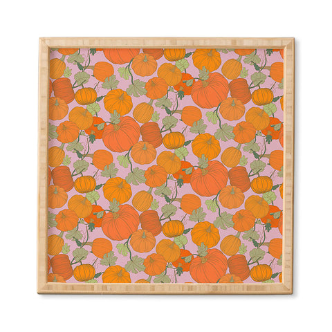 Sewzinski Pumpkin Patch Pattern Framed Wall Art