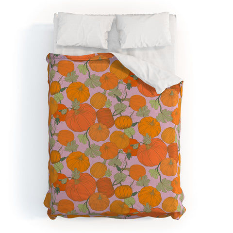 Sewzinski Pumpkin Patch Pattern Duvet Cover