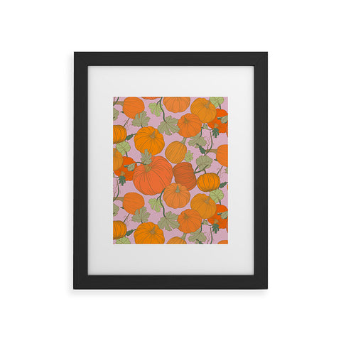 Sewzinski Pumpkin Patch Pattern Framed Art Print