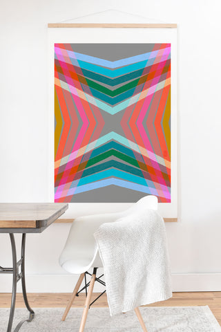 Sewzinski Rainbow Lines Art Print And Hanger