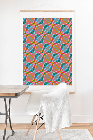 Sewzinski Rainbow Zig Zag Pattern Art Print And Hanger