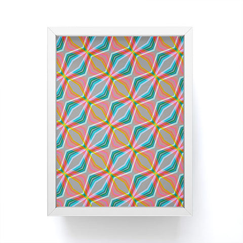 Sewzinski Rainbow Zig Zag Pattern Framed Mini Art Print