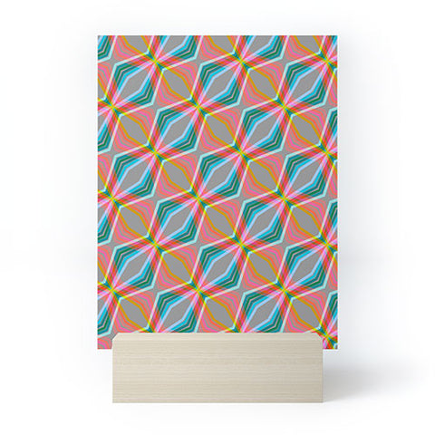 Sewzinski Rainbow Zig Zag Pattern Mini Art Print
