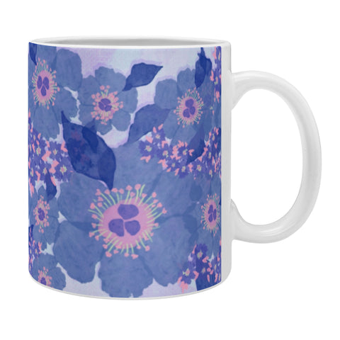 Sewzinski Retro Blue Flowers Coffee Mug