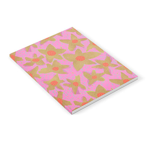 Sewzinski Retro Flowers on Pink Notebook