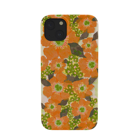 Sewzinski Retro Orange Flowers Phone Case