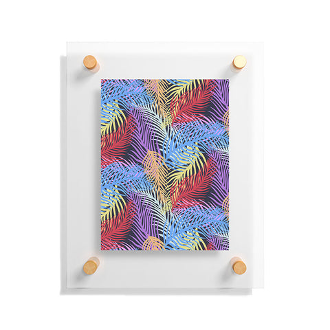 Sewzinski Retro Palms Midnight Floating Acrylic Print