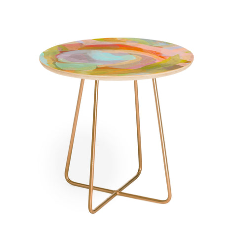 Sewzinski Roundabout Abstract Round Side Table