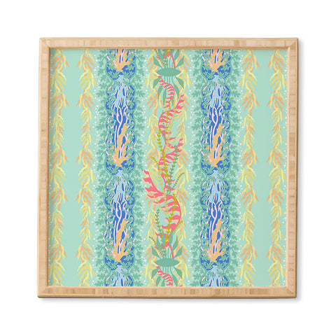 Sewzinski Seaweed and Coral Pattern Framed Wall Art