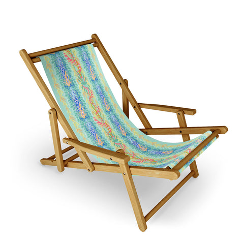 Sewzinski Seaweed and Coral Pattern Sling Chair
