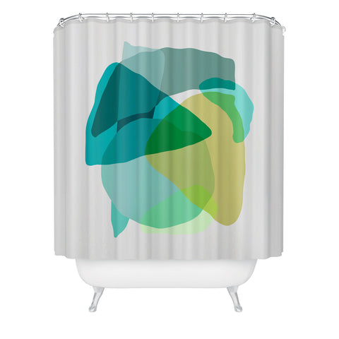 Sewzinski Shapes and Layers 17 Shower Curtain