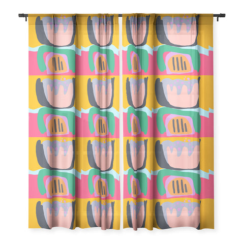 Sewzinski Shapes and Layers 26 Sheer Window Curtain