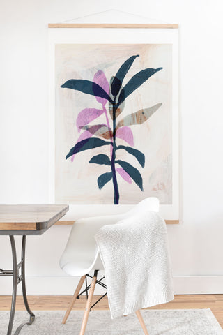 Sewzinski Simple Leaves Art Print And Hanger