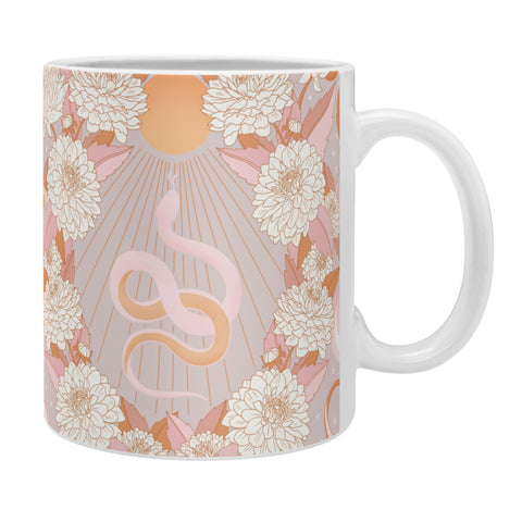 Sewzinski Snakes and Dahlias Sun Coffee Mug