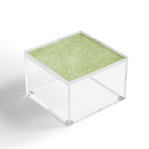 Sewzinski Striped Leaves in Green Acrylic Box