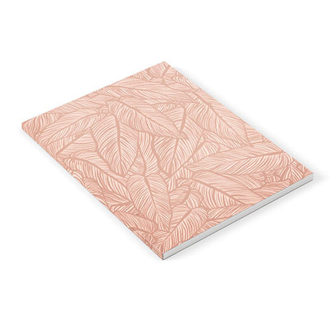 Sewzinski Striped Leaves in Pink Notebook
