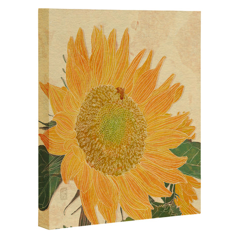 Sewzinski Sunflower and Bee Art Canvas