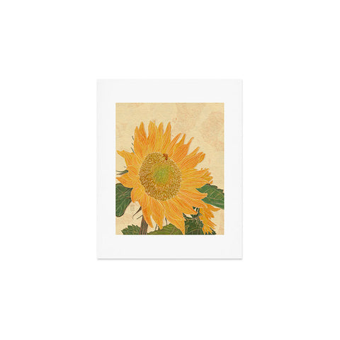Sewzinski Sunflower and Bee Art Print