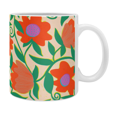 Sewzinski Sunlit Flowers Orange Coffee Mug