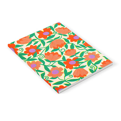 Sewzinski Sunlit Flowers Orange Notebook
