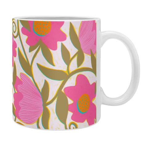Sewzinski Sunlit Flowers Pink Coffee Mug