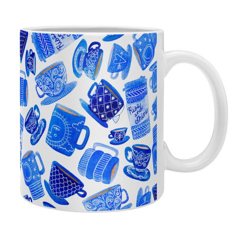 Sewzinski Teacups and Mugs in Blues Coffee Mug