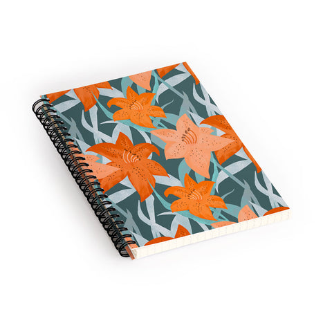 Sewzinski Tiger Lilies Spiral Notebook
