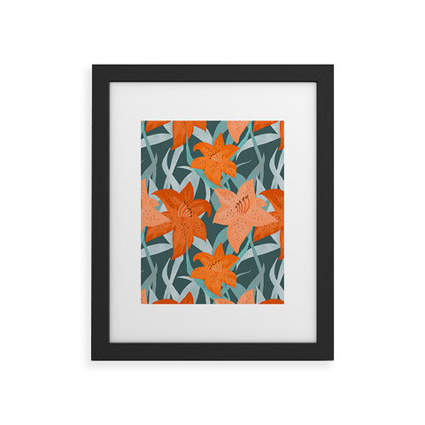 Sewzinski Tiger Lilies Framed Art Print