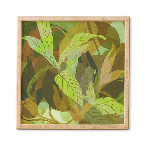 Sewzinski Tropical Tangle Green Framed Wall Art