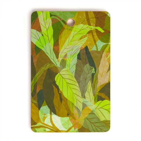 Sewzinski Tropical Tangle Green Cutting Board Rectangle