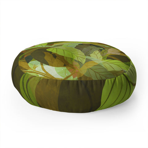 Sewzinski Tropical Tangle Green Floor Pillow Round