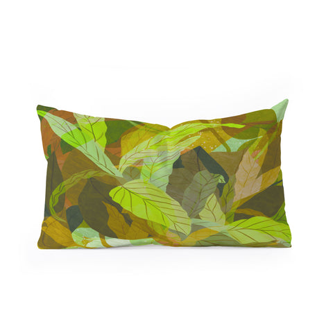 Sewzinski Tropical Tangle Green Oblong Throw Pillow