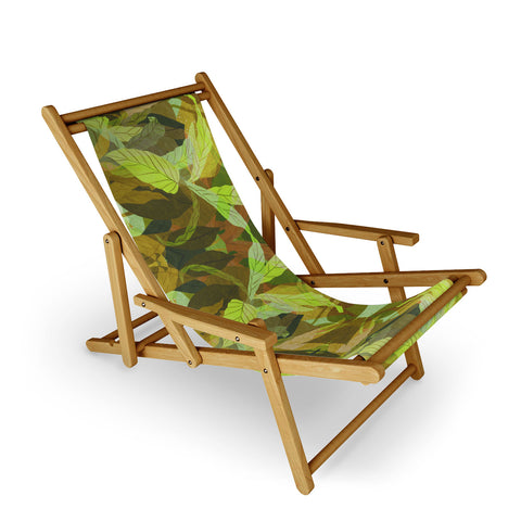 Sewzinski Tropical Tangle Green Sling Chair