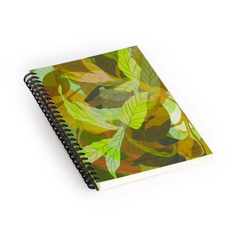 Sewzinski Tropical Tangle Green Spiral Notebook