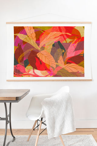 Sewzinski Tropical Tangle Red Art Print And Hanger