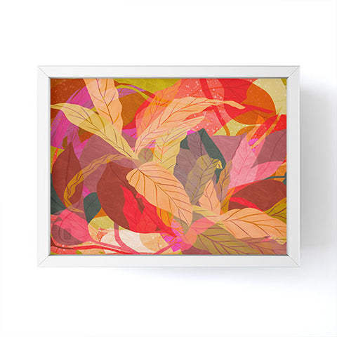 Sewzinski Tropical Tangle Red Framed Mini Art Print