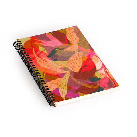 Sewzinski Tropical Tangle Red Spiral Notebook